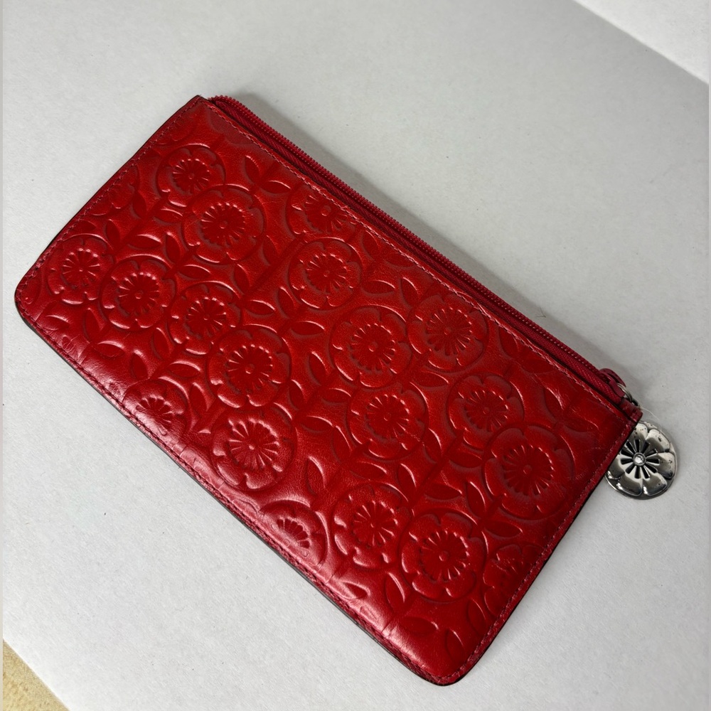 Brighton Red Floral Embossed Wallet